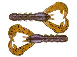 Strike King Rage Craw 4in 7ct Green Pumpkin Purple Swirl - Keep Casting Fishing & Outdoors