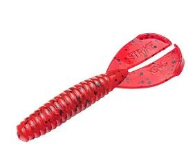 Strike King Rage Twin Tail Menace Grub 4in 8ct Delta Red - Keep Casting Fishing & Outdoors