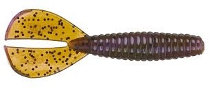Strike King Rage Twin Tail Menace Grub 4in 8ct Green Pumpkin Purple Swirl - Keep Casting Fishing & Outdoors