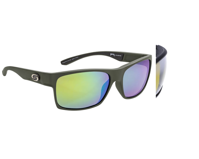 Strike King Sunglass SKP Plus Ouachita White Black Frame Blue Mirror - Keep Casting Fishing & Outdoors