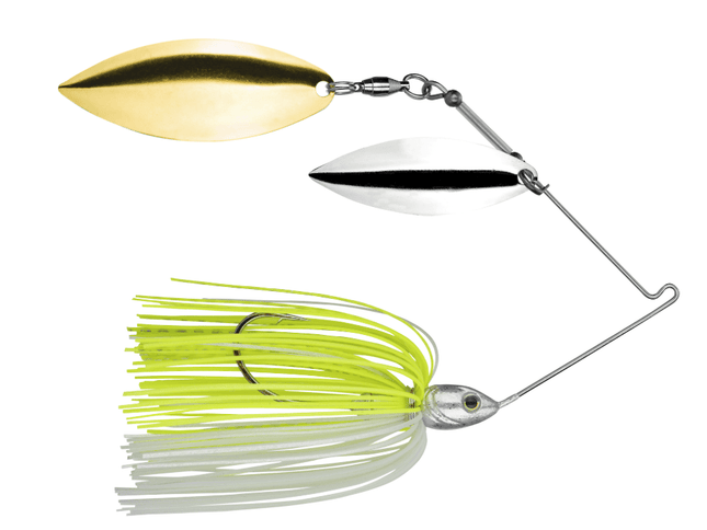 Strike King Tour Grade Spinnerbait 3/8 oz Willow/Willow / Chart/White - Keep Casting Fishing & Outdoors