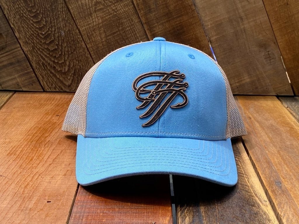 TTP Columbia Blue/ Khaki / Leather Cut Out - Keep Casting Fishing & Outdoors