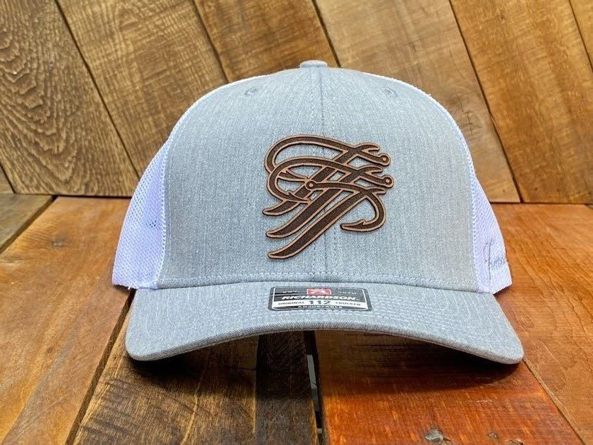 TTP Heather Grey/ Leather Patch Cut Out - Keep Casting Fishing & Outdoors