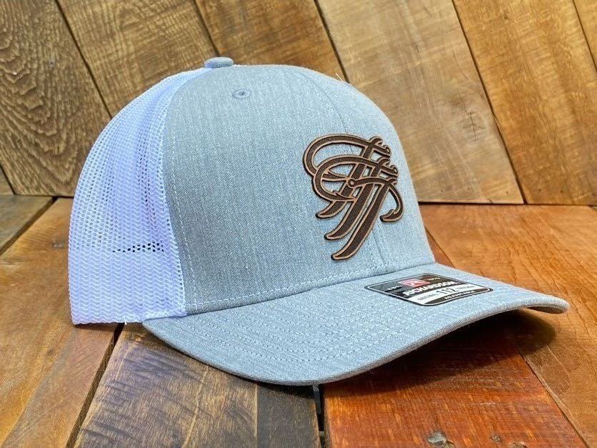 TTP Heather Grey/ Leather Patch Cut Out - Keep Casting Fishing & Outdoors
