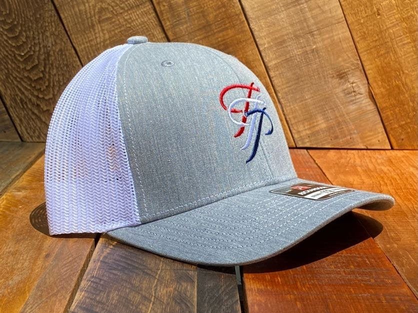 TTP Heather Grey/White-Embroidered - Keep Casting Fishing & Outdoors