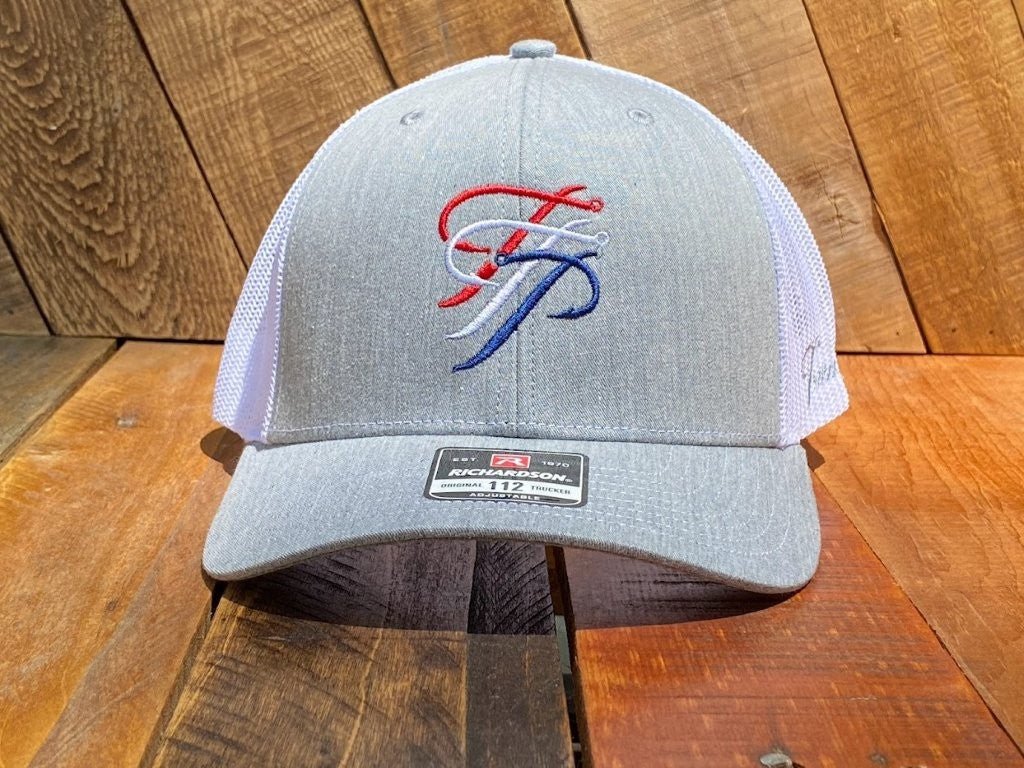 TTP Heather Grey/White-Embroidered - Keep Casting Fishing & Outdoors