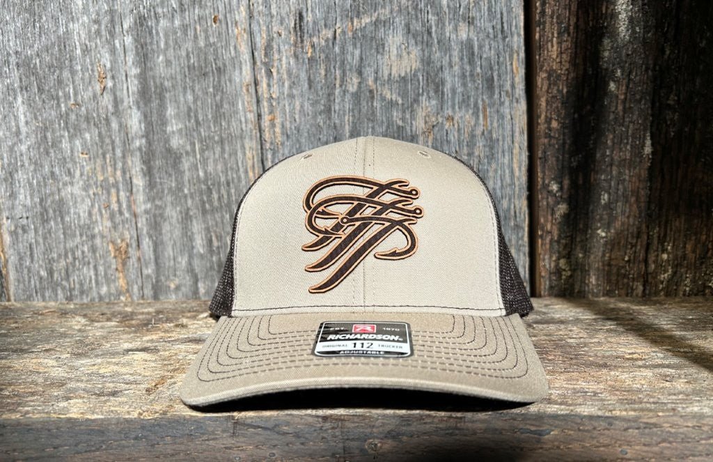 TTP Khaki/Coffee Leather Patch Cut Out - Keep Casting Fishing & Outdoors