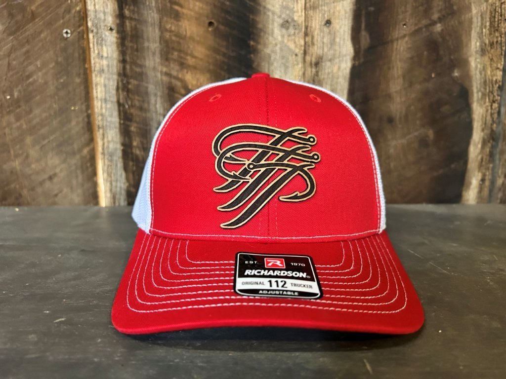 TTP Red/White/ Leather Patch Cut Out - Keep Casting Fishing & Outdoors