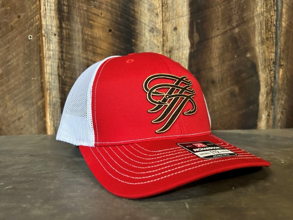 TTP Red/White/ Leather Patch Cut Out - Keep Casting Fishing & Outdoors