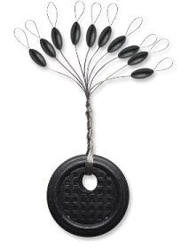 VMC Sinker Stops Black Medium - Keep Casting Fishing & Outdoors