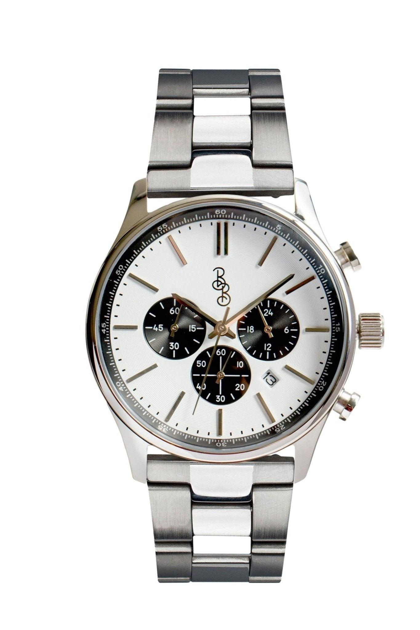 White and Black Chronograph - Keep Casting Fishing & Outdoors