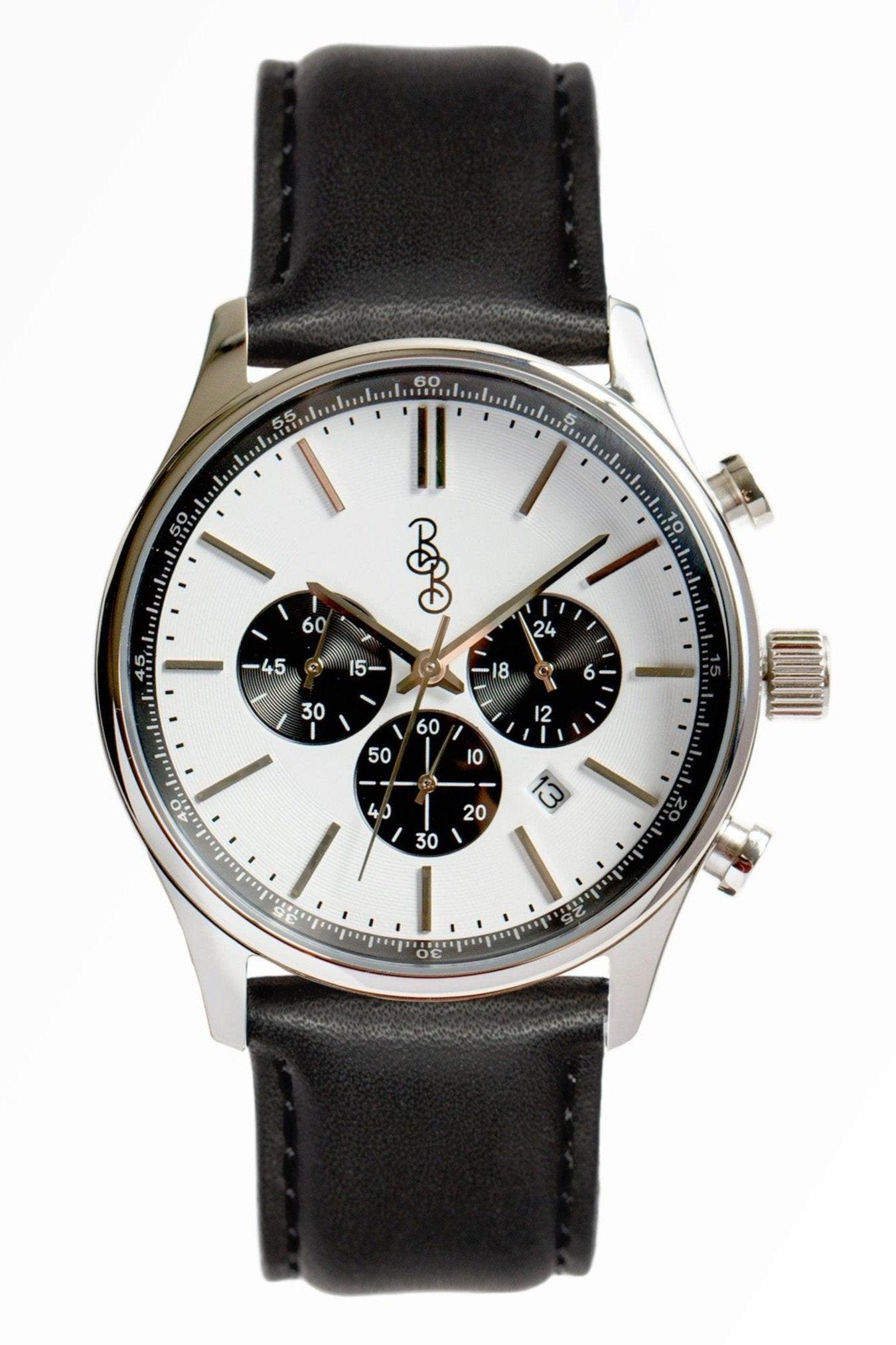White and Black Chronograph - Keep Casting Fishing & Outdoors