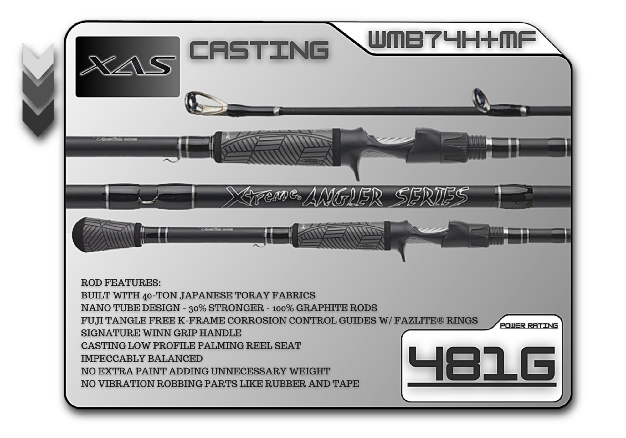 WMB74H+MF 7'4" Heavy-Plus Mod-Fast - Keep Casting Fishing & Outdoors