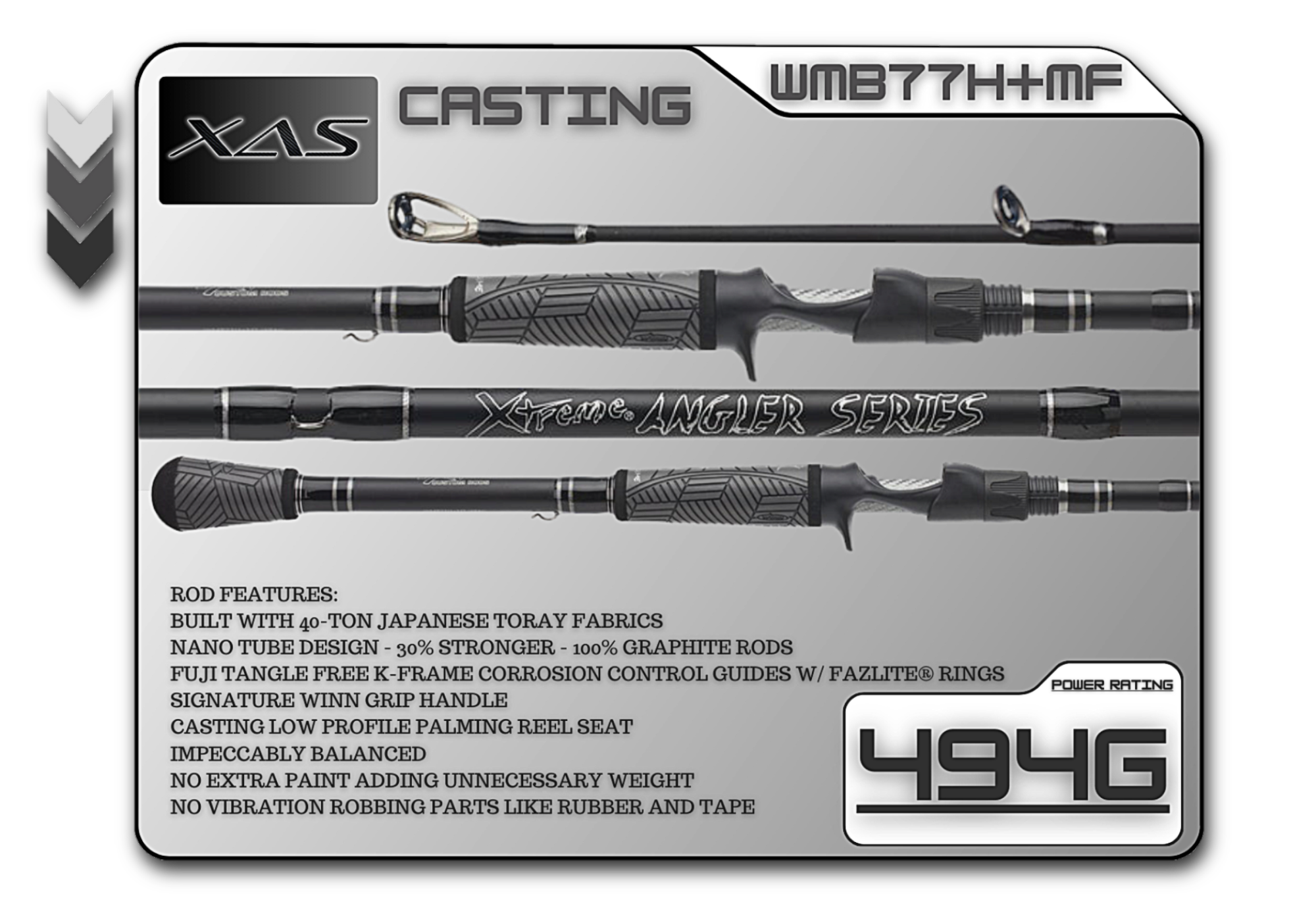 WMB77H+MF 7'7" Heavy Plus Mod- Fast - Keep Casting Fishing & Outdoors
