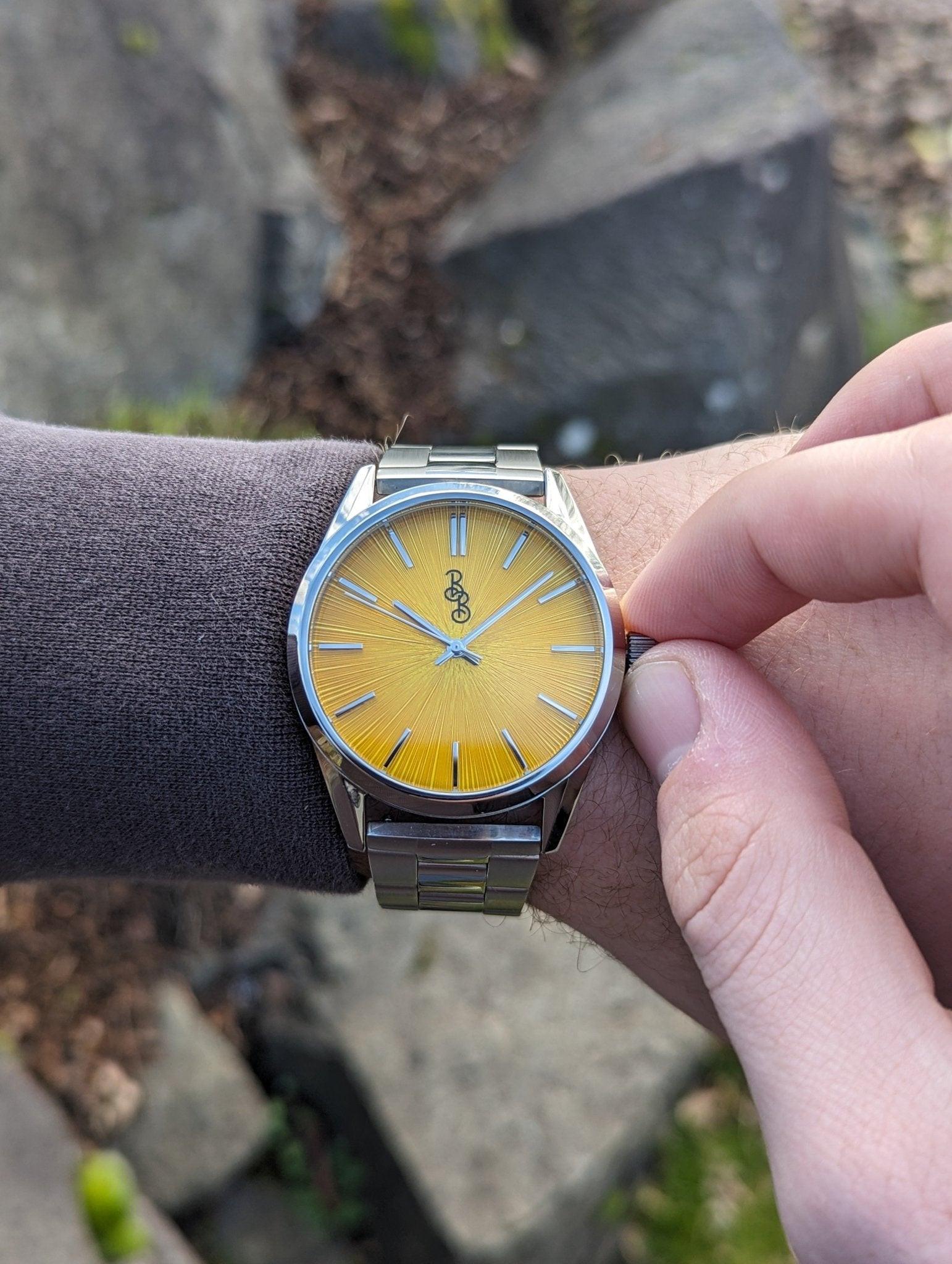 Yellow Sunburst Watch - Keep Casting Fishing & Outdoors