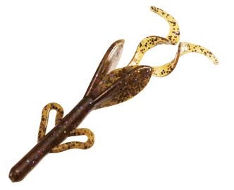 Zoom Baby Brush Hog 5.5in Green Pumpkin Candy 12 Pack - Keep Casting Fishing & Outdoors