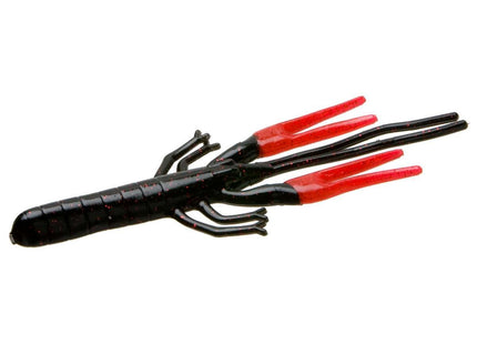 Zoom Big Critter Craw 4.5in 10ct Black Red Glitter - Keep Casting Fishing & Outdoors
