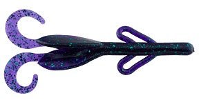 Zoom Brush Hog 4.5in Junebug 10 Ct Midsize Softbait - Keep Casting Fishing & Outdoors
