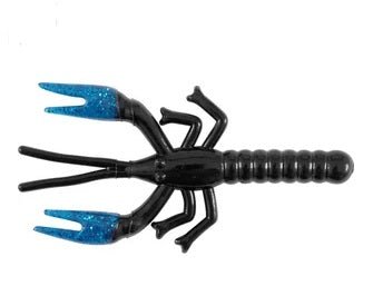 Zoom Lil Critter Craw 4in Plastic Bait Black Blue Claw - Keep Casting Fishing & Outdoors