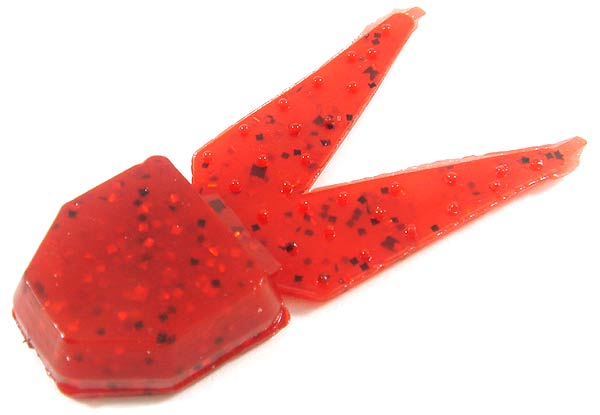 Zoom Salty Chunk 2.5in Ruby Red Soft Trailer 5 Per Bag - Keep Casting Fishing & Outdoors