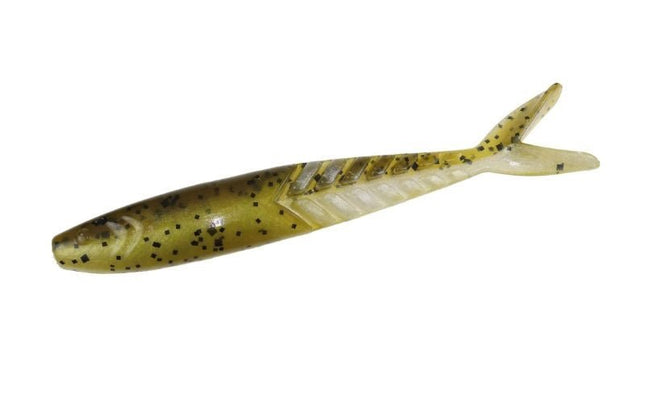 Zoom Shimmer Shad 4.25in 5 Pack Green Pumpkin Pearl - Keep Casting Fishing & Outdoors