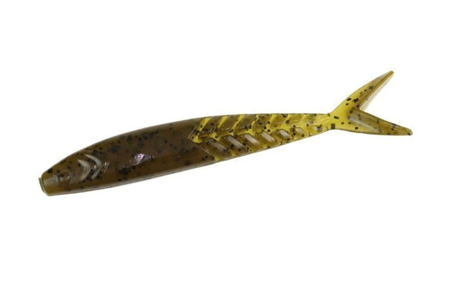 Zoom Shimmer Shad 4.25in Soft Lure Green Pumpkin 5PK - Keep Casting Fishing & Outdoors