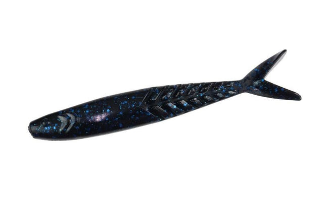 Zoom Shimmer Shad 4.25in Soft Plastic Lure Black Blue - Keep Casting Fishing & Outdoors