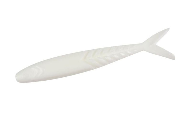 Zoom Shimmer Shad 4.25in Soft Plastic Lure White 5 Pack - Keep Casting Fishing & Outdoors