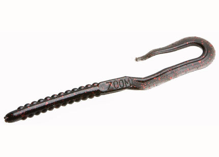 Zoom U - Tail 6in 20/bag Blk/Red Glitter - Keep Casting Fishing & Outdoors